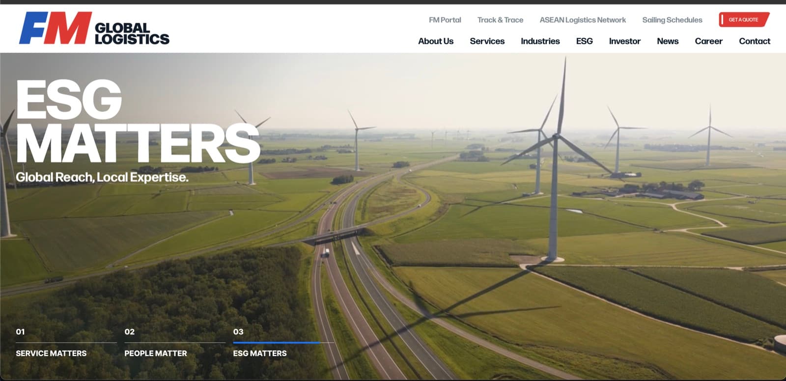 FM Global Logistics website